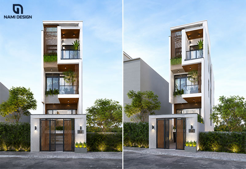 Mẫu nhà lệch tầng 3x10m có 3 phòng ngủ