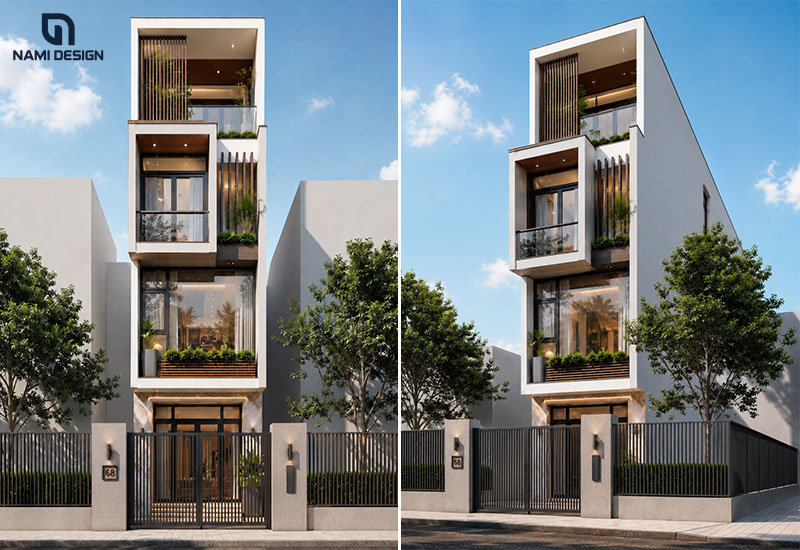 Mẫu nhà lệch tầng 3x10m có nội thất thông minh