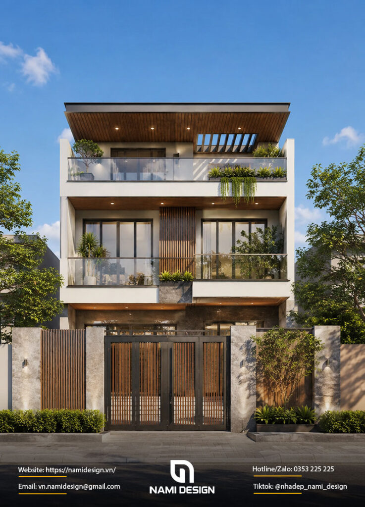 Mẫu nhà ngang 7m 3 tầng