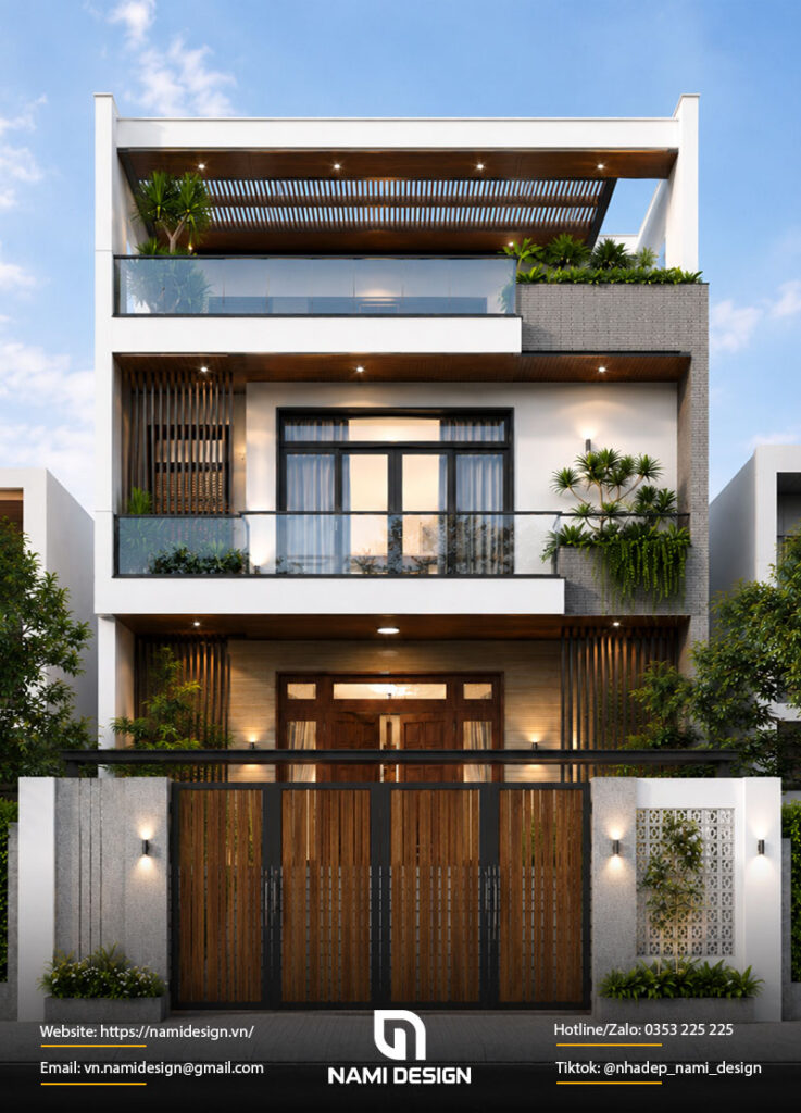 Mẫu nhà ngang 7m hiện đại