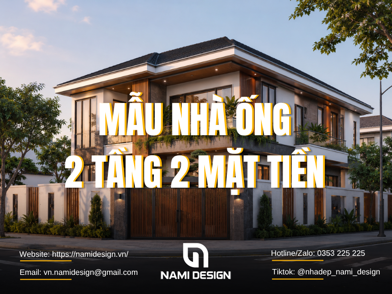 TOP 12 Mẫu Nhà Ống 2 Tầng 2 Mặt Tiền Đẹp Mắt, Kèm Mặt Bằng