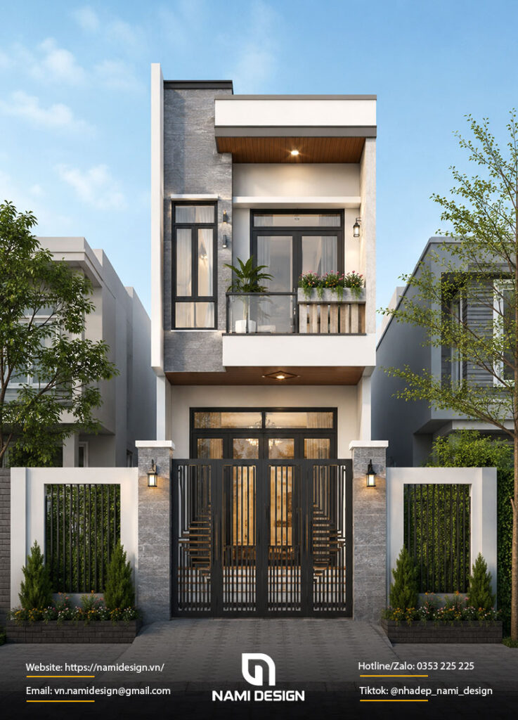 Mẫu nhà ống 2 tầng 3 phòng ngủ
