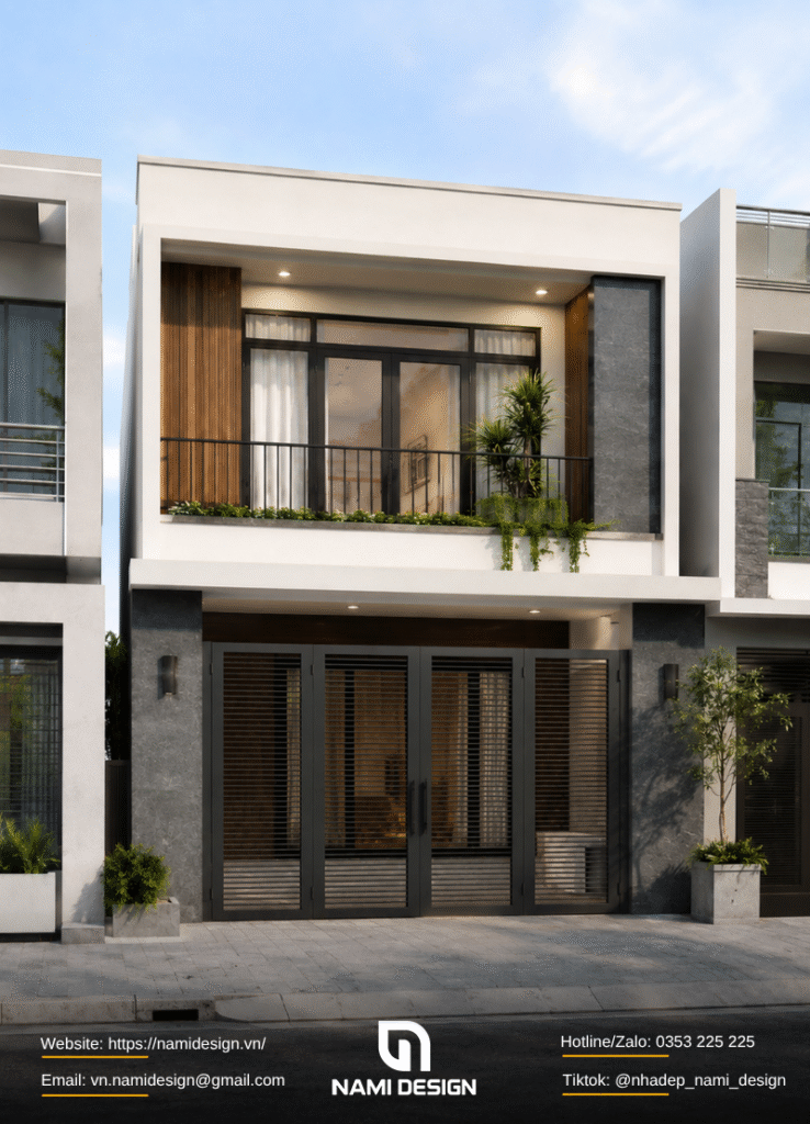 Mẫu nhà ống 2 tầng 5x15m 3 phòng ngủ