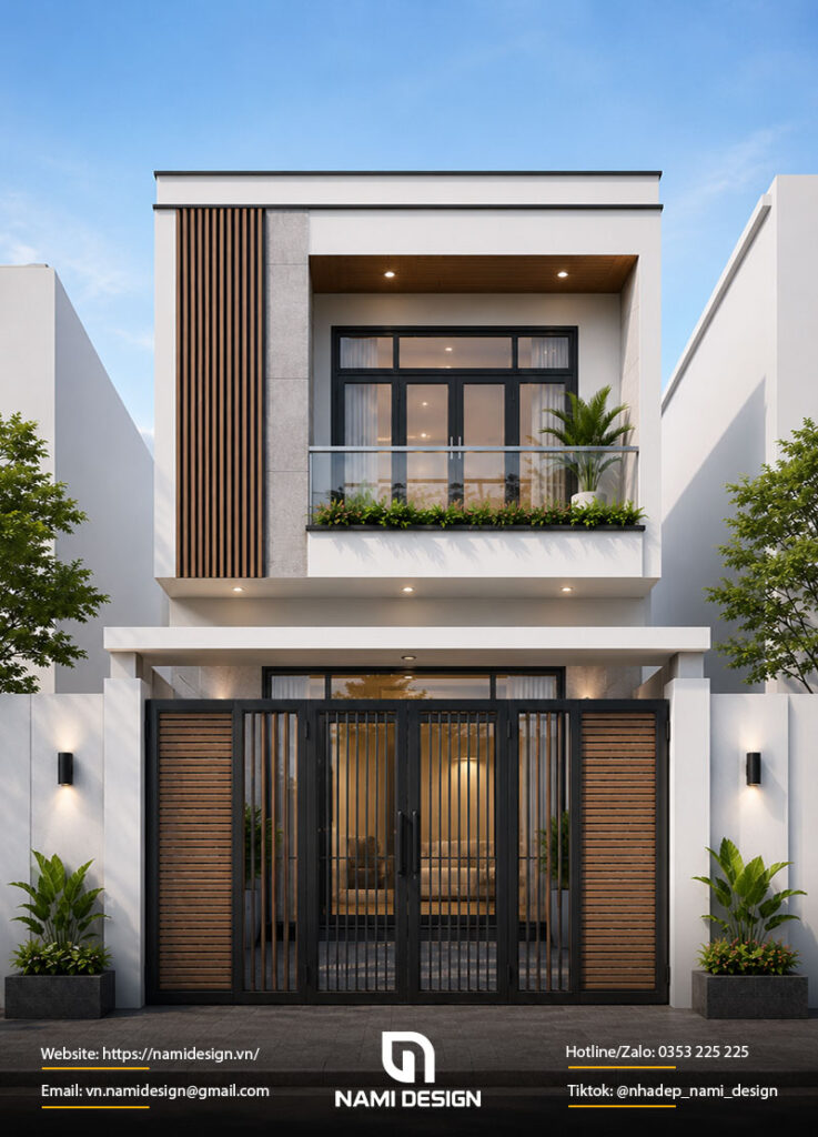Mẫu nhà ống 2 tầng 5x18m hiện đại