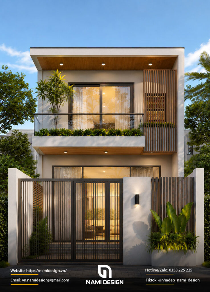 Mẫu nhà ống 2 tầng 5x18m Modern Tropical