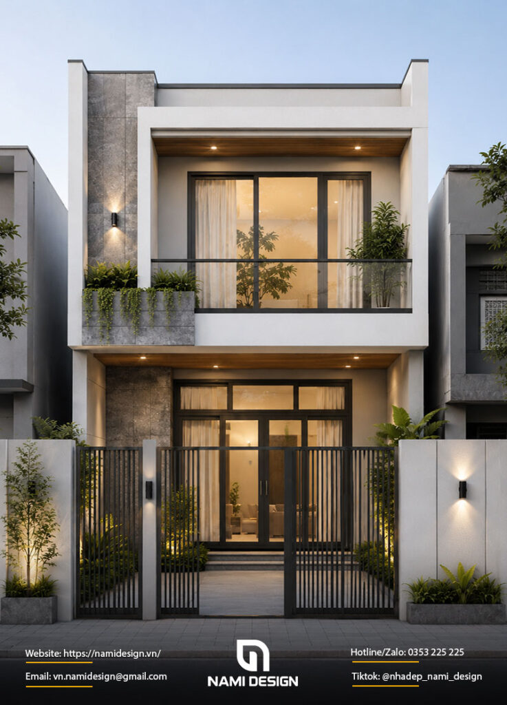 Mẫu nhà ống 2 tầng 5x18m có tối giản