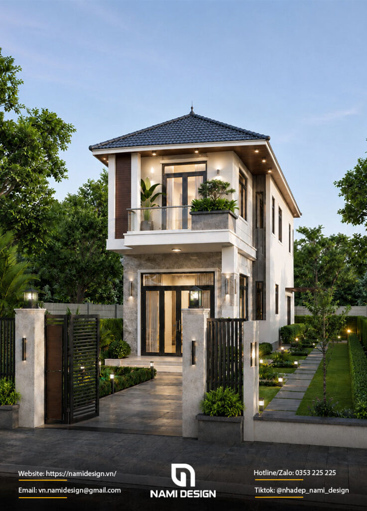 Mẫu nhà ống 2 tầng diện tích 5x20m