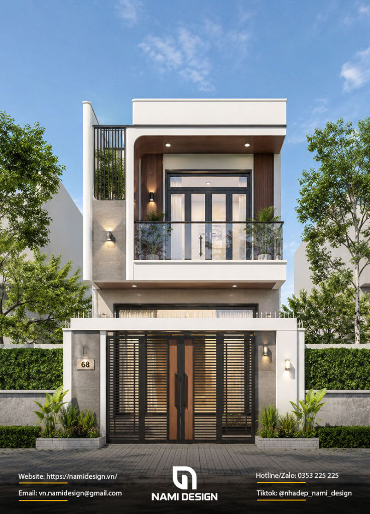 Mẫu nhà ống 2 tầng mặt tiền 6m
