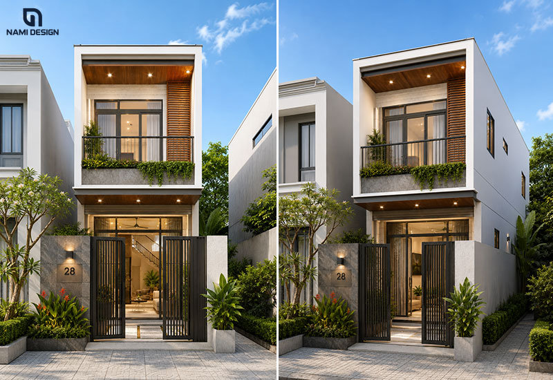 Mẫu nhà ống 5x12m 2 tầng 3 phòng ngủ