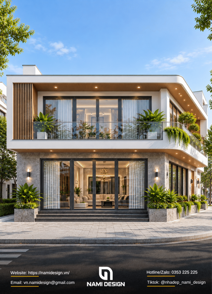 Mẫu nhà phố 8x5m hai mặt tiền