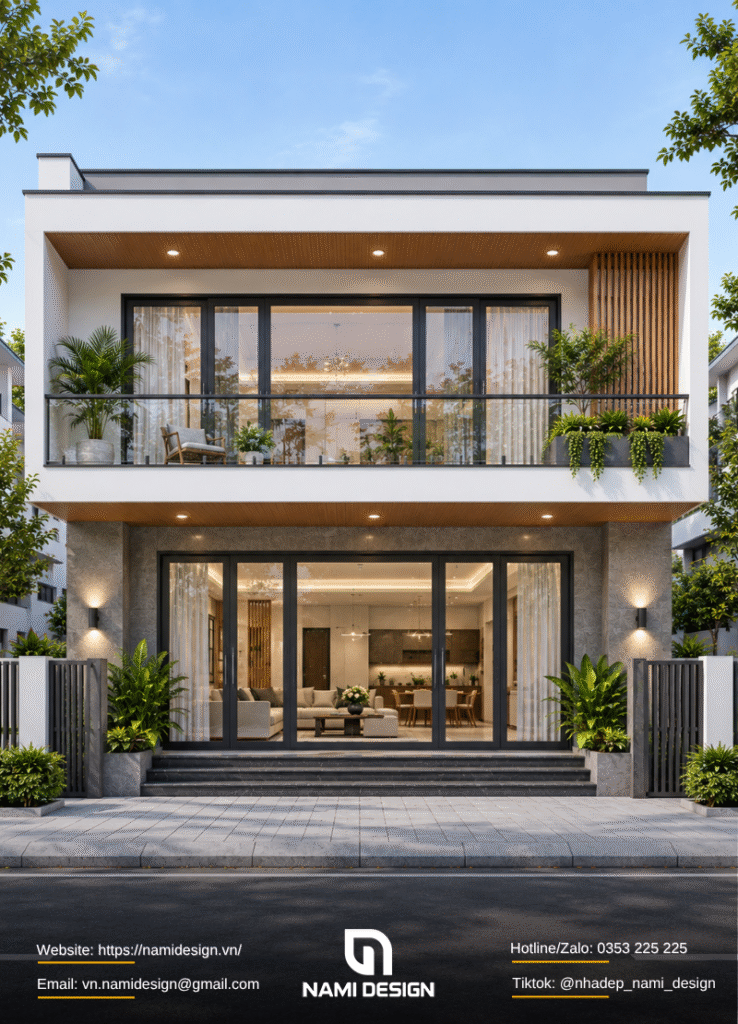 Mẫu nhà phố 8x5m hiện đại