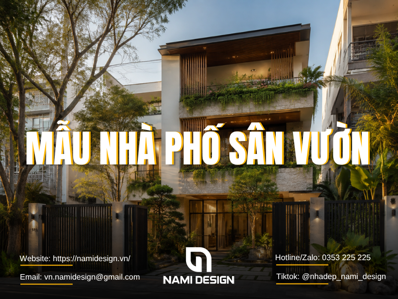 TOP 12 Mẫu Nhà Phố Sân Vườn Siêu Đẹp, Hiện Đại & Dễ Ứng Dụng