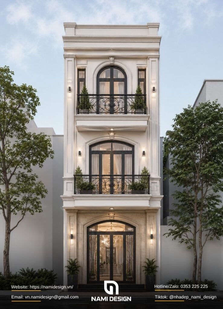 Mẫu nhà tân cổ điển tiết chế