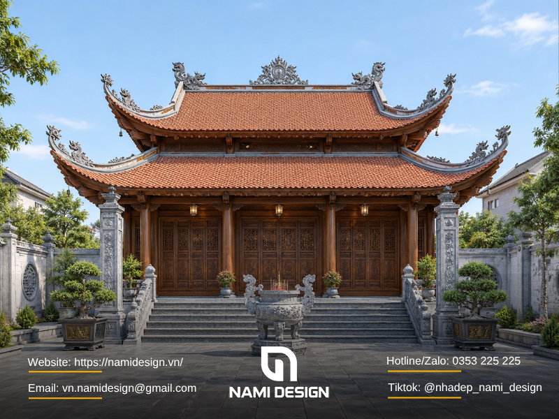 Mẫu nhà thờ họ 4 mái