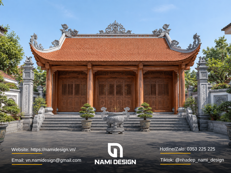 Mẫu nhà thờ họ bê tông giả gỗ