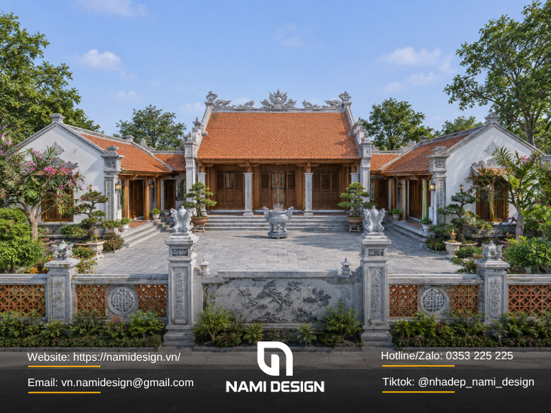 Mẫu nhà thờ họ kết hợp nhà ngang