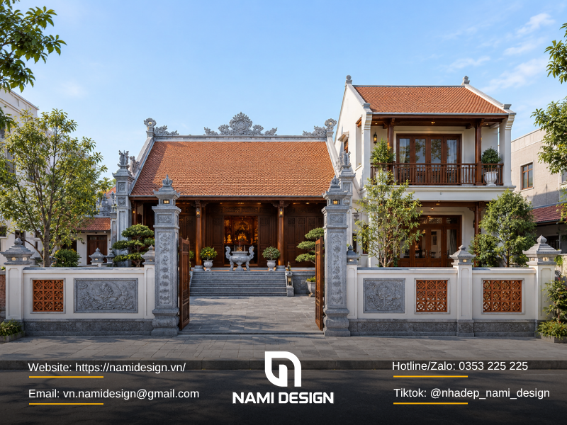 Mẫu nhà thờ họ kết hợp nhà ở