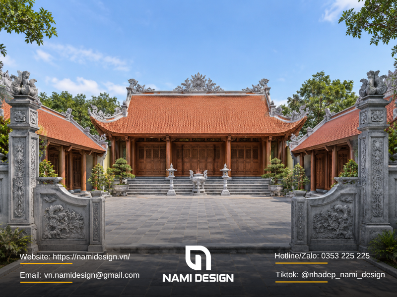 Mẫu nhà thờ họ kiểu chữ Công