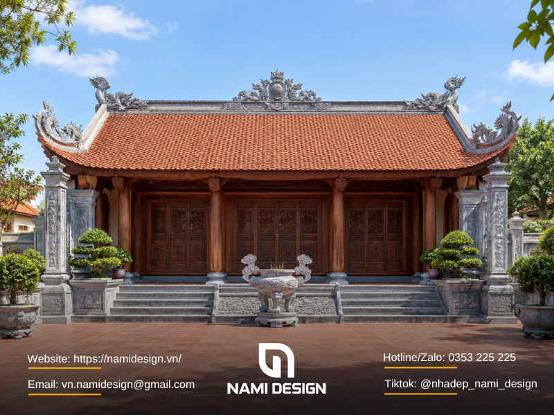 Mẫu nhà thờ họ kiểu chữ Nhất