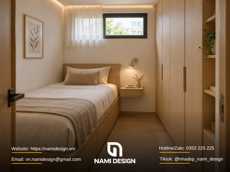 Mẫu phòng ngủ nhỏ 6-8m2 ưu tiên công năng thiết yếu