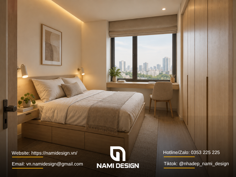 Mẫu phòng ngủ nhỏ 9m2