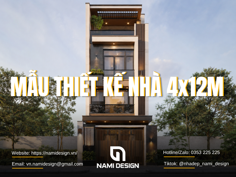 TOP 15 Mẫu Thiết Kế Nhà 4x12m Đẹp Ấn Tượng & Tối Ưu Chi Phí
