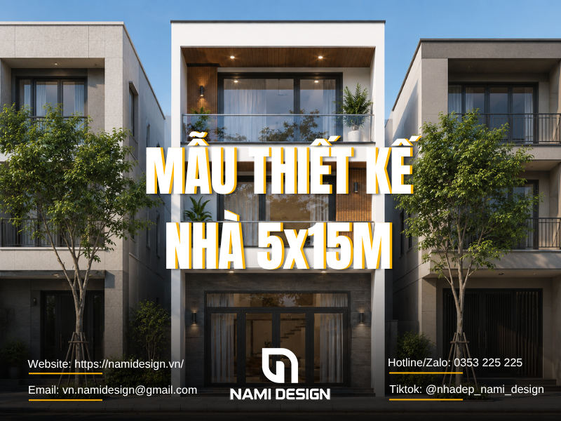 TOP 18 Mẫu Thiết Kế Nhà 5x15m Đẹp Mắt, Hiện Đại Và Độc Đáo