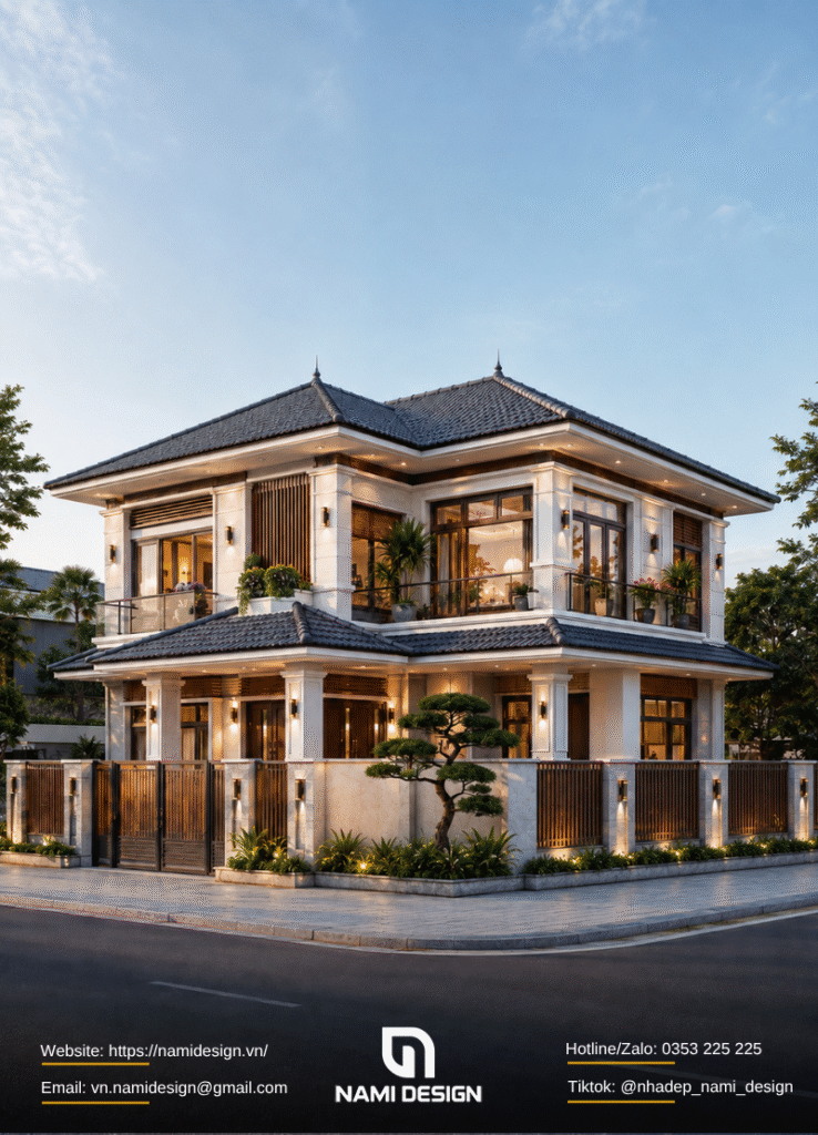 Nhà 2 tầng 2 mặt tiền mái Nhật