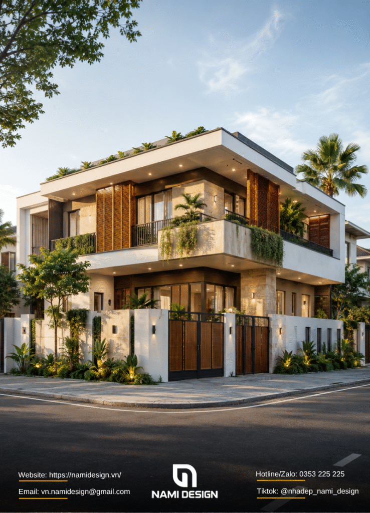 Nhà 2 tầng 2 mặt tiền Modern Tropical