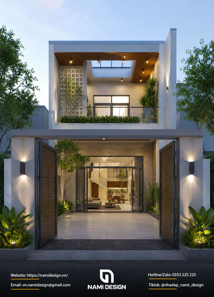 Nhà 2 tầng 60m2 có giếng trời