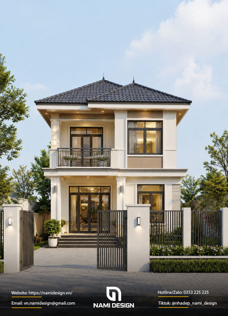 Nhà 2 tầng 60m2 mái Nhật