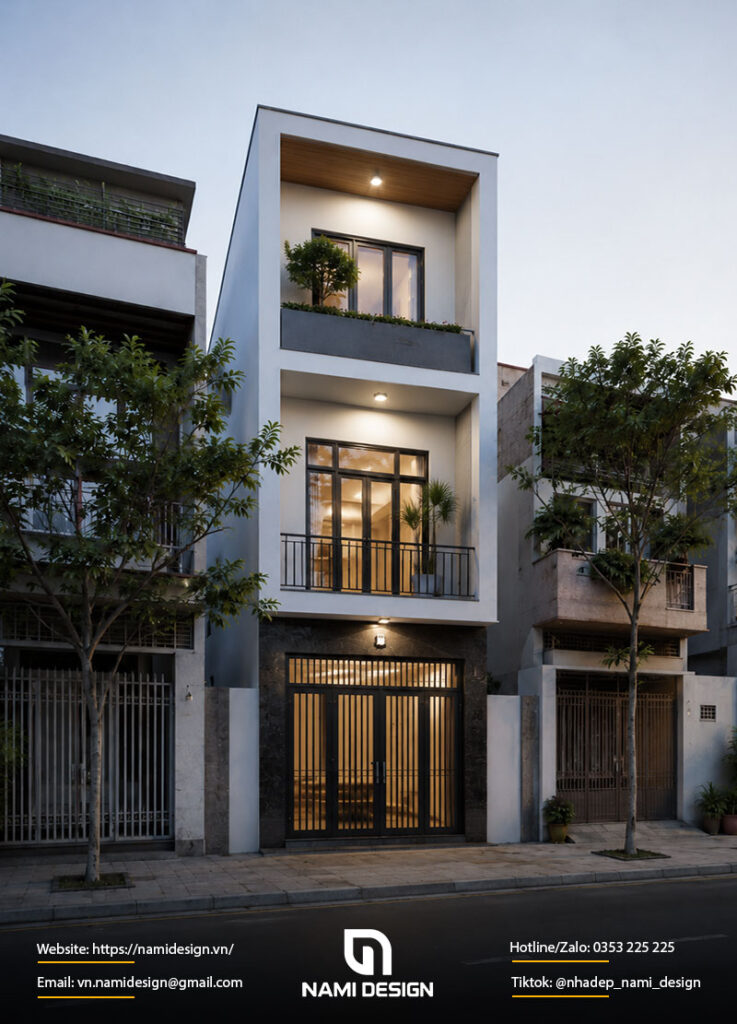 Nhà ngang 3m phong cách tối giản