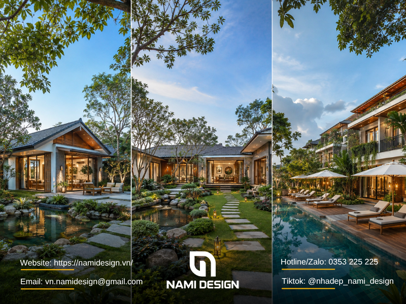Nhà nghỉ dưỡng khác gì nhà vườn và resort mini