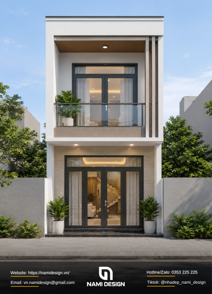 Nhà ống 2 tầng đơn giản mặt tiền 3m