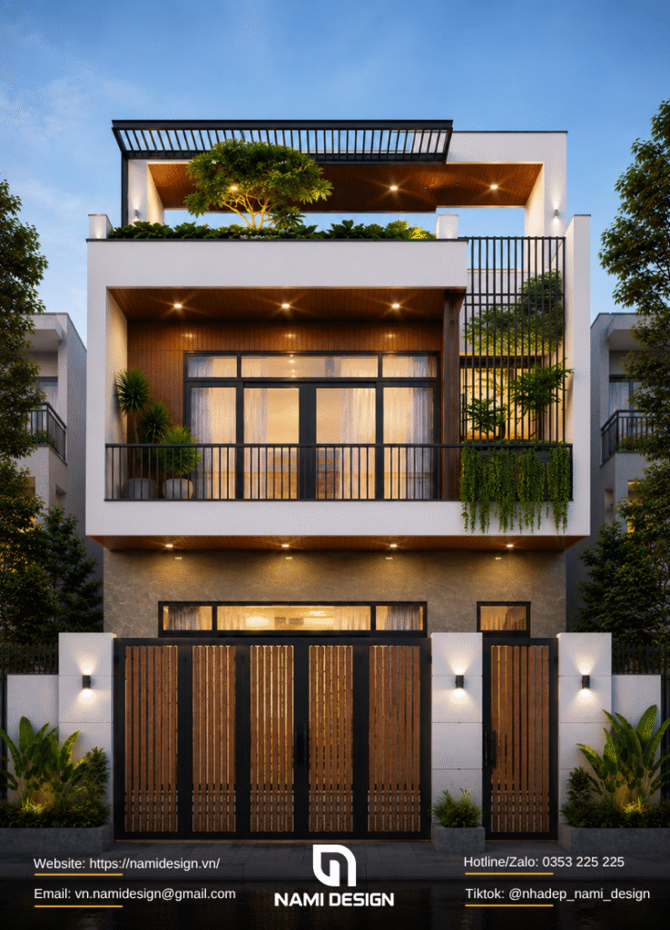 Nhà phố 2 tầng 5x16m 1 tum