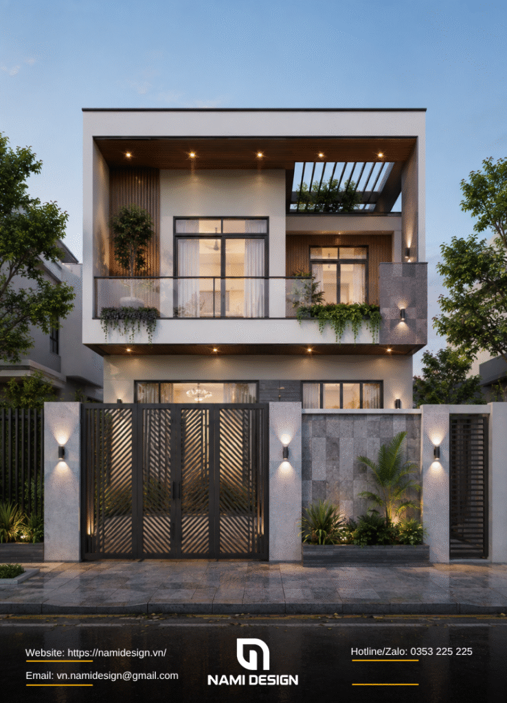 Nhà phố 2 tầng 5x16m 4 phòng ngủ