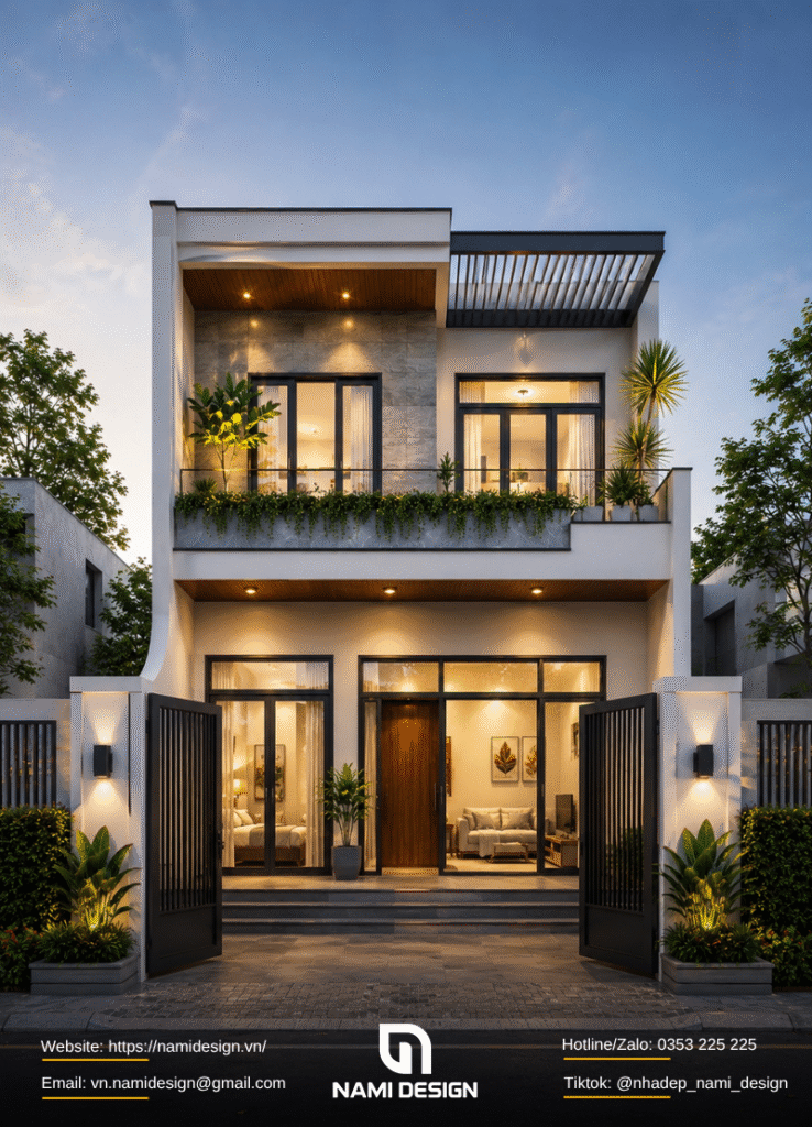 Nhà phố 2 tầng 5x16m có phòng ngủ cho người lớn tuổi