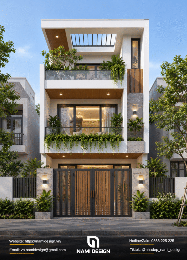 Nhà phố 4x16m có giếng trời