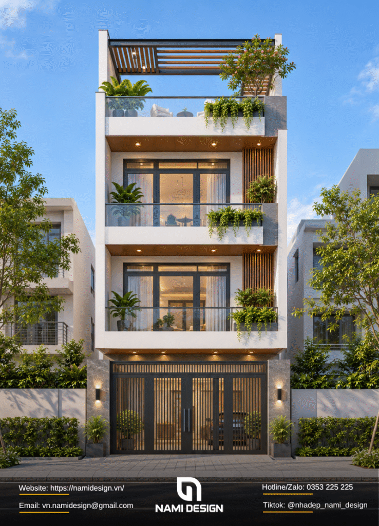 Nhà phố 4x16m có sân thượng