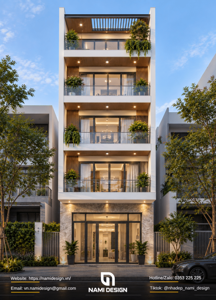 Nhà phố 5 tầng 5x20m có thang máy