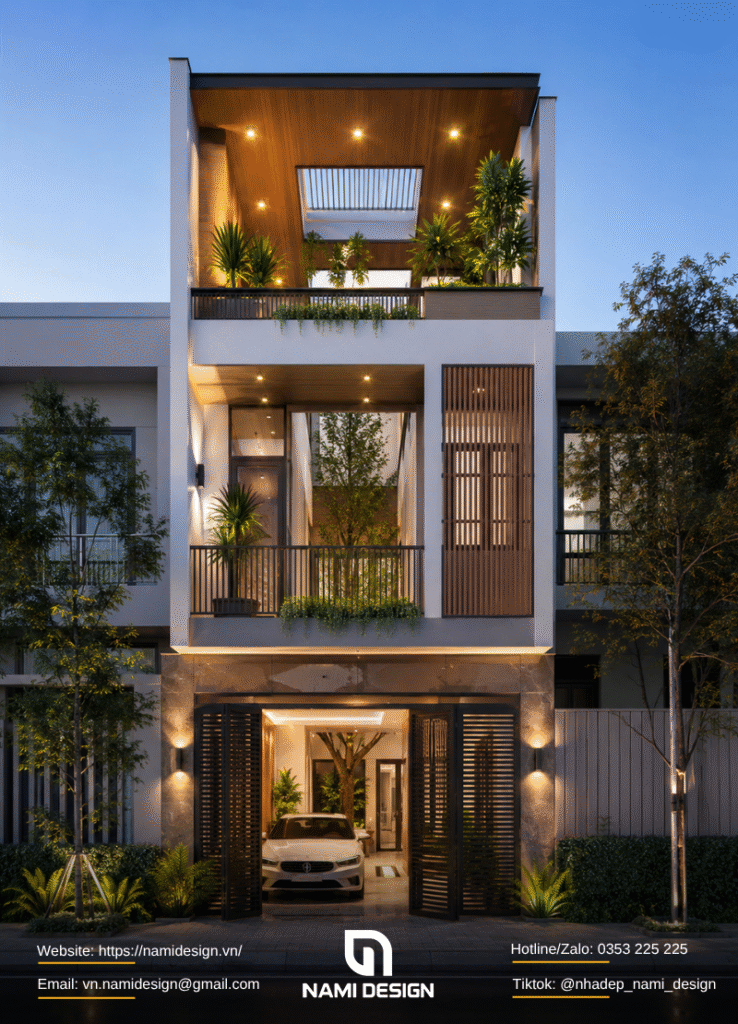 Nhà phố 5x16m có giếng trời giữa nhà