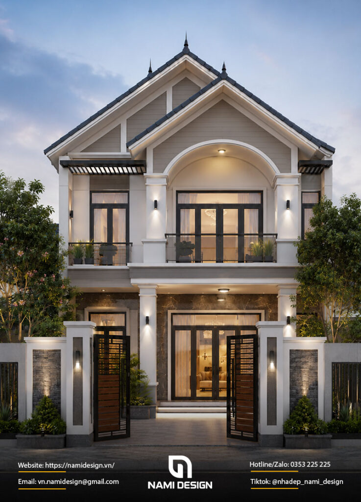 Nhà phố chiều rộng 7m 2 tầng
