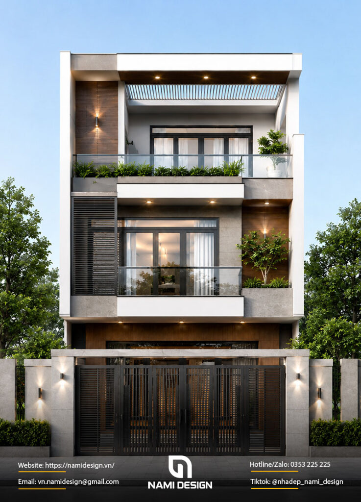 Nhà phố chiều rộng 7m hiện đại