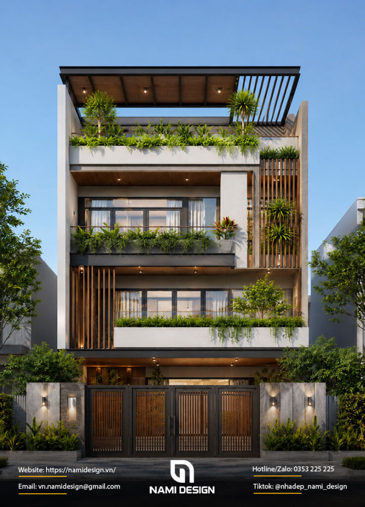 Nhà phố chiều rộng 7m Modern Tropical