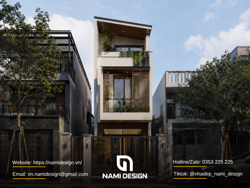 Nhà phố kiểu Nhật trên lô đất hẹp