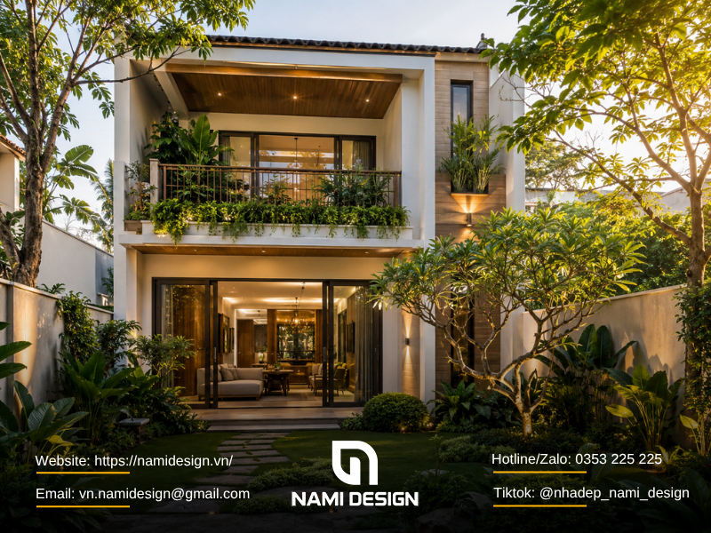 Nhà phố sân vườn 2 tầng