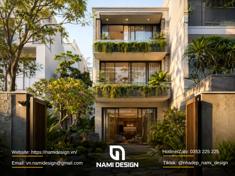 Nhà phố sân vườn 3 tầng
