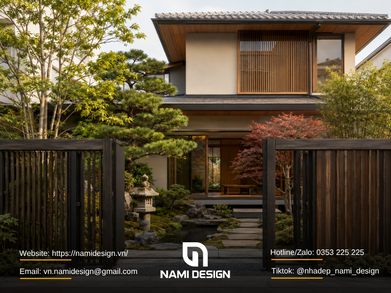 Nhà phố sân vườn phong cách Nhật