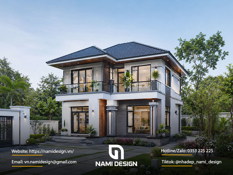 Nhà vườn 2 tầng tối ưu diện tích sử dụng