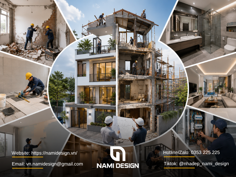 Phạm vi dịch vụ sửa nhà nâng tầng tại NAMI Design
